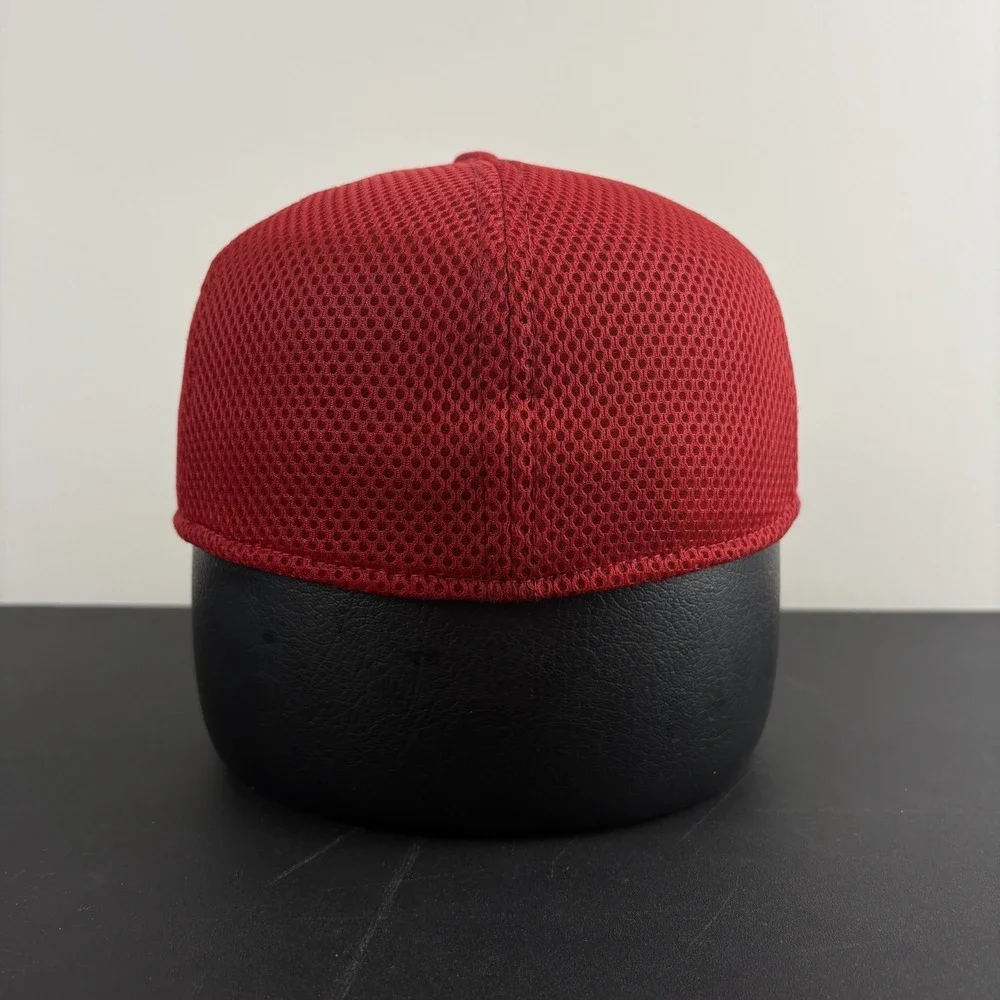New Era 39THIRTY Make Caulk Great Again Hat Red Mesh Parody Cap Stretch Fit M/L